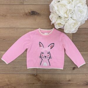 NWOT Pink Easter Bunny Lightweight Sweater - 18m